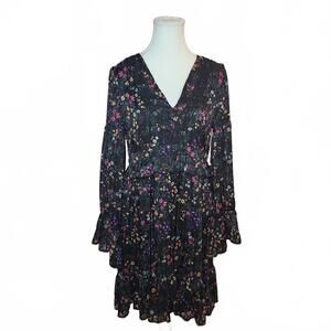 Riley & Rae Women's Long Sleeve Black Floral Dress Size 6